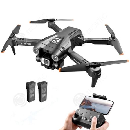 INN Drone 4K HD Luftfotografi Fällbar Drone med Hindringsavkänning och Optisk Flöde Svart Tre Batterier