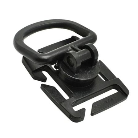 Hydreringsslangeklemme 360-graders roterende slangeklemme, hurtigkoblings D-ring karabinkrok for hydreringsryggsekker, svart valnøtt (FMY)