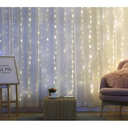 Smart USB musik röststyrning gardin ljus RGB LED gardin ljus