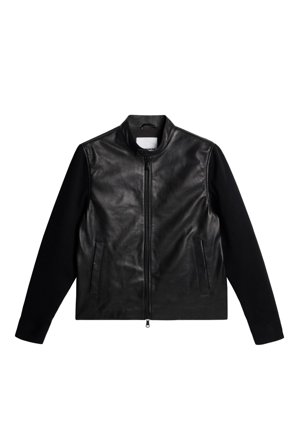 J.Lindeberg - Wade Leather Hybrid Jacket - Svart - Man - S