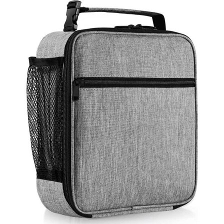 IC Isolerad Lunchväska Rolltop Lunchbox Tote Lunchväska för Ljusgrå