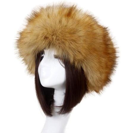 Kvinnors pannband i fuskpäls Mjuk vinter kosack Ryss stil hatt Cap