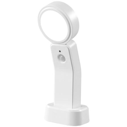 LED-nattlys med bevegelsessensor, USB-oppladbar nattlampe, skapbelysning med 3 moduser (6 LED, varmt lys)