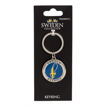 Sverige Souvenir Nyckelring, Sweden Karta
