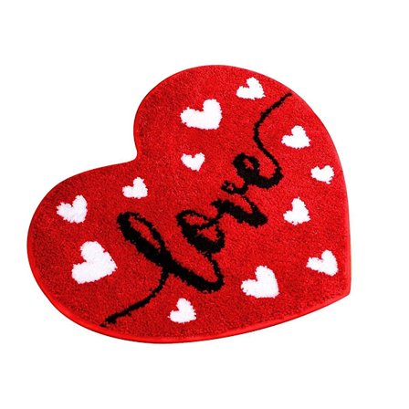 Ystävänpäivän kylpyhuonematto Söpö Ystävänpäivä Ovi Matto Kylpymatto Rakkaus Muoto Suihkumatto Ystävänpäivä