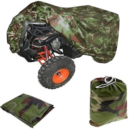 udendørs presenningsdæksel til motorcykel Quad Vandtæt Anti-uv Camouflage 210 * 120 * 115 cm, ATV Quad Cover Heavy Duty Elcykel Cov