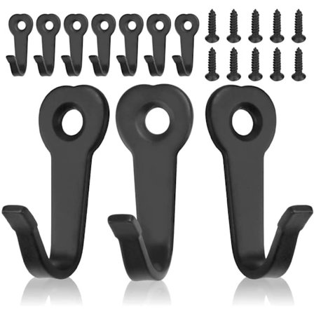 10 kappaleen takkikoukut, yksittäinen koukku 10 ruuvilla, ruostumaton, V