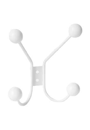 Åhléns Home Krok COLIN 4 krokar & hängare Vit ONESIZE