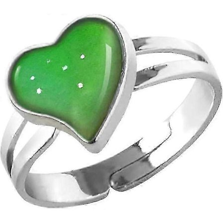 Kärlekshjärta temperaturkänslig färgskiftande ring, humör temperatur färgskiftande ring Temperaturkänslig