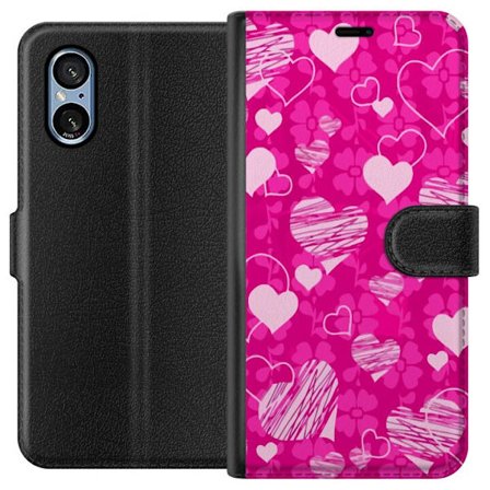 Yhteensopiva Lompakkokotelo Sony Sony Xperia 5 V PopSydänKuviointi