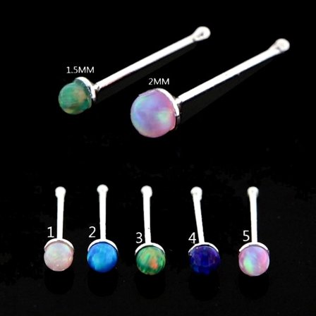 925 Silver näsa stud OPAL
