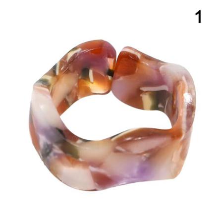 Harts Akryl Kristall Rhinestone Enkel Geometrisk Fyrkantig Rund