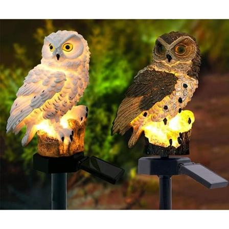 LED-puutarhavalot LED-puutarhavalaisin Pöllön muotoinen ulkokäyttöön vedenpitävä energiansäästölamppu Nurmikon puutarhan koriste Dekoori-WELLNGS