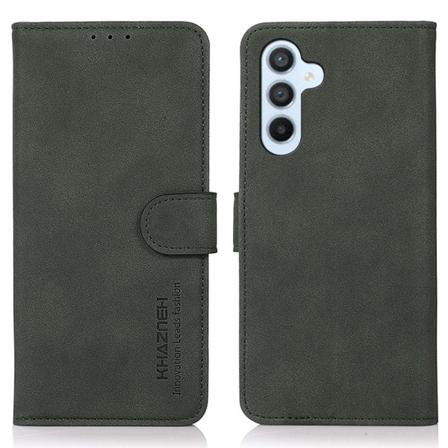 SKALO Samsung A25 5G KHAZNEH Lompakkokotelo PU-nahasta - Vihre Green