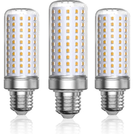 E27 LED-lampa Varmvitt Ljus 3000k, 1800lm, Motsvarande 200w Halogenlampa, Majslampa E27 LED Vardagsrum (ej dimbar, 3-pack)