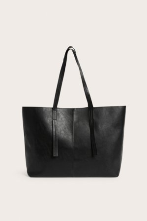 Kappahl | Totebag i skinnimitation Svart ONE SIZE | Svart
