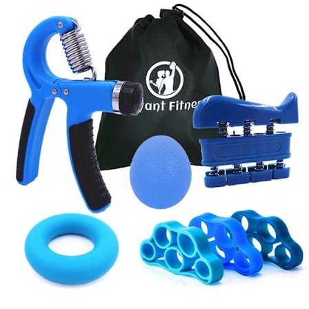 Hand Grip Strengthener Workout Kit Justerbar Hand Gripper Ring Finger träningsband för rehabilitering och stress relief