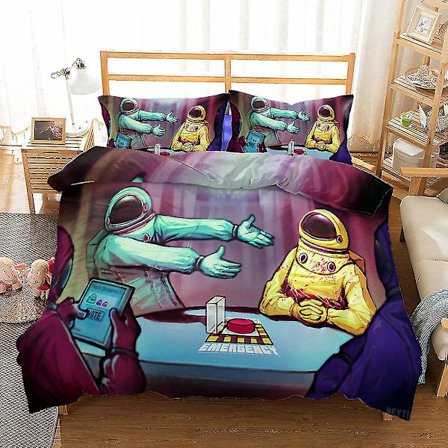 Au14 3D-tryckt Gama Among Us sängkläder set påslakan täcke örngott enkel dubbelsäng barn julklapp