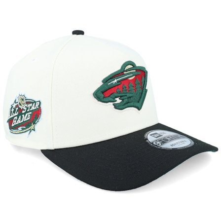 New Era - NHL - White - adjustable - Cap - Hatstore Exclusive x Minnesota Wild All Star Game 9FORTY Chome/Black A-Frame Adjustable - Hatstore