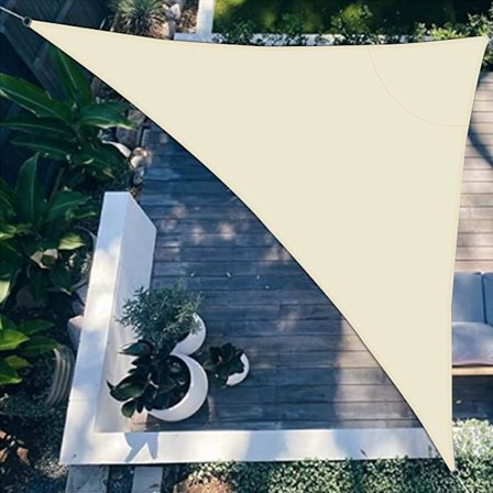 Skuggskydd triangel 4 x 4 x 4 m - vattentät - solskydd - w