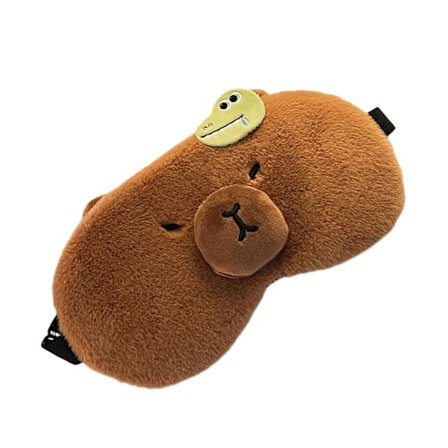 Kapibara-sarjakuvasilmämaski, muhkea mukava silmämaskisuoja nukkumiseen ja rentoutumiseen