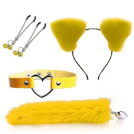 4st Sexig Fox Metal Butt Plug Tail med hårnålssats svans för Cou