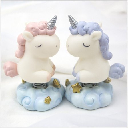 Enhörning Biltillbehör Instrumentbräda Leksaker Skakande Huvud Dekor Gunga U