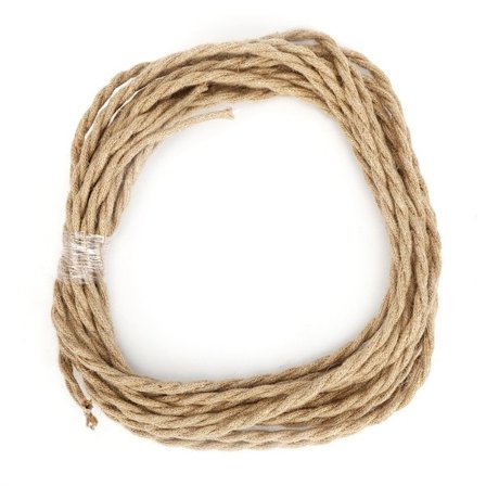 Vintage Hamprep Tvinnad Par Elektrisk Kabel 2 Meter DIY Ljuskrona Ljuskabel Tillbehör