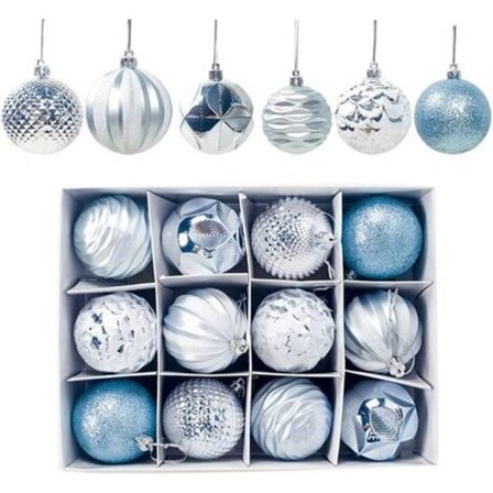 12 st julgranskulor julgranskulor set julgranskulor julgranskulor set 2,4 tum / 6 cm, okrossbara julgranskulor