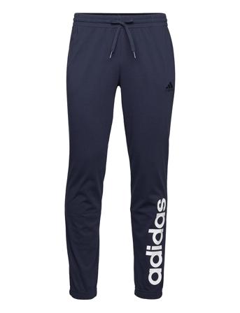 Essentials Single Jersey Tapered Elastic Cuff Logo Pants Collegehousut Olohousut Sininen Adidas Performance