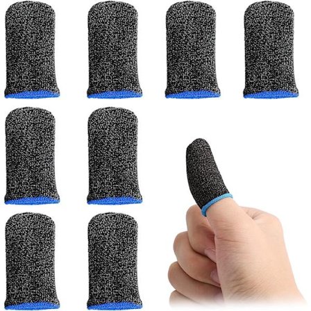 8 Stykker Mobil Fingerhylser Anti-Svette og Glatt Spillhylser