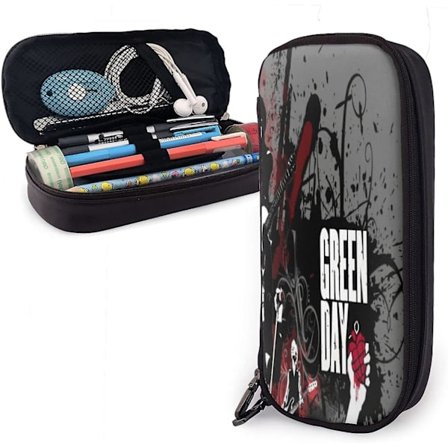 Green Day American Idiot Penal, Pennal med Stor Kapasitet, Penneholder, Veske, Skrivesaker, Organizerboks, Penal for Gutter, Jenter, Studenter 
