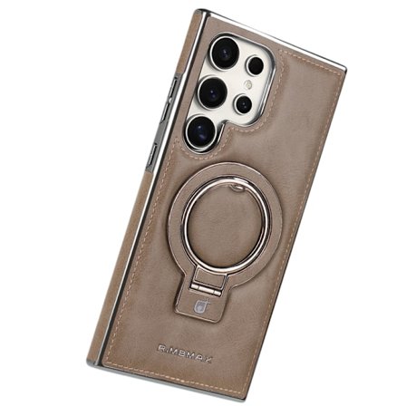 Premium Samsung Galaxy S25 Plus Skal med Stativ - Brungrå