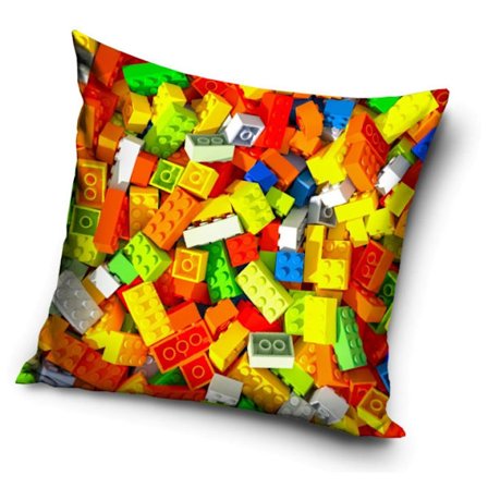 Bricks Lego -kuvioinen tyynyliina 40×40 cm velour