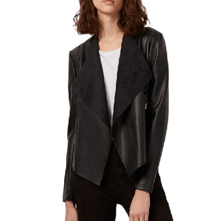 French Connection Waterfall PU Jacket Jackor Dam Svart 10