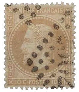 Frankrig 1863 - YT 28B - Stemplet