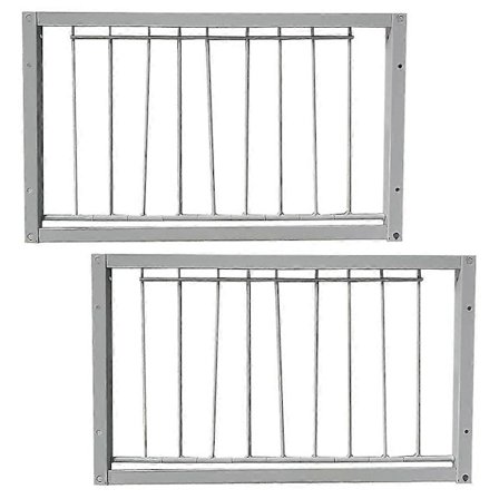 Fuglebur Dør 2 stk. Duetilbehør Sikkerhedsbeskyttelse Jernmateriale Til Duetræning Indgang 43X26X2CM Hvid 43.00X26.00X2.00CM