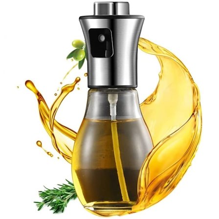 Oliesprayflaske, glas og rustfrit stål oliespray 200 ml