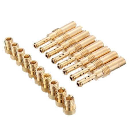 20 Deler Forgasser Hoveddyse Sett Tilbehør Sakte Dyser for Gy6 Koso Oko