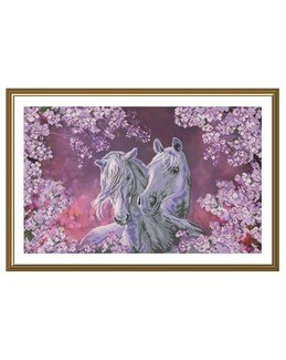 Broderikit Billede Smukke heste - Nova Sloboda