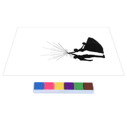 DIY Mønster Gjestesignatur Signeringsbok Gjestbok Fingeravtrykkmaling for Bryllup Bursdagsfest