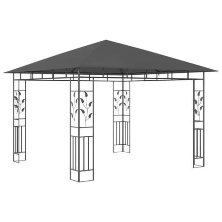 Vidaxl Paviljong Med Myggnät 3x3x2,73 M Antracit 180 G/m² Antracit