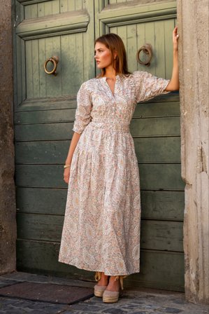 MISSMAYA - Fabienne Dress Pink Garden (PRE-ORDER. DEL: WEEK 3) - L