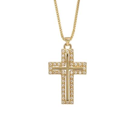 Halskje Kors Metallisk Element Choker Mote Smykker B1893 19440