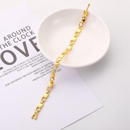 Hjärtformat Terapimagnetarmband Guld