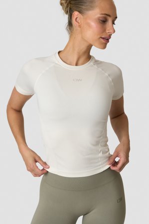 ICANIWILL - Sculpt Seamless T-shirt Ivory - Dame - ICIW