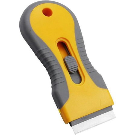 Et sæt multifunktionel skraber glas anvendelig justerbar farveskraber kit tilbehør med stål udskiftningstilbehør