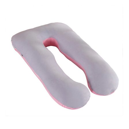 Bomuldspude, egnet til U-formet graviditetspude, vaskbar, behagelig pude, egnet til sidesovere 70x130cm