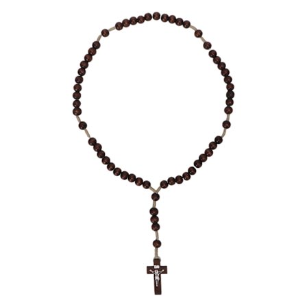 Træ Rosenkrans Håndlavede Katolske Bedekrans Perler Kors Kristne Rosenkrans