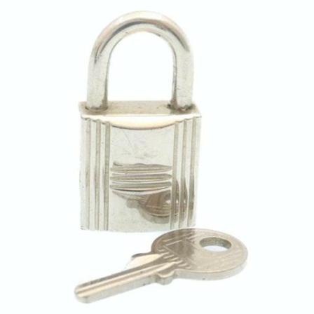 Hermès Vintage, Pre-owned Silver Keyring Grijs, Dames, Maat:ONE Size
